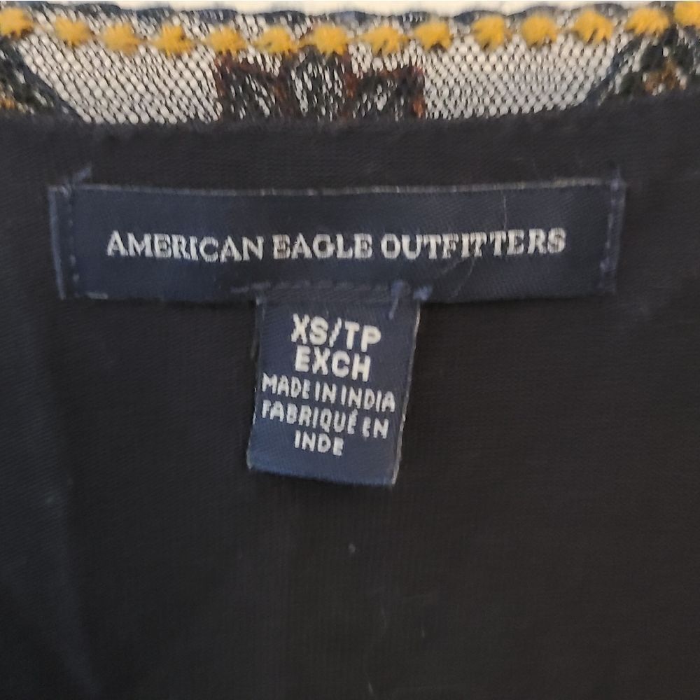 American Eagle Sheer Embroderied Boho Blouse - Picture 7 of 12
